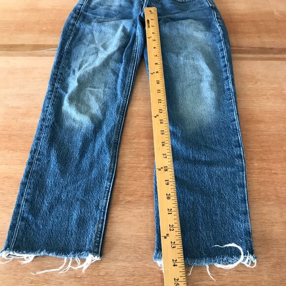 Frame Rigid Rerelease Le Original Skinny Jeans Women 25 Blue Raw Hem Button Fly - Picture 9 of 16